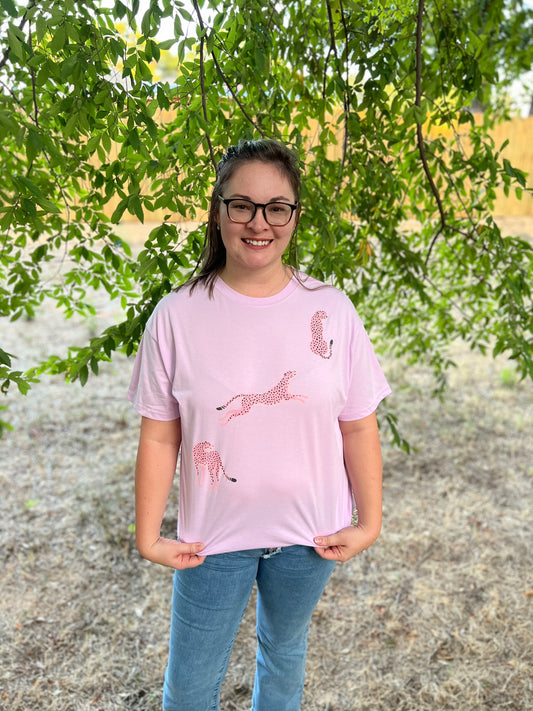 Pink Cheetah Graphic Tee