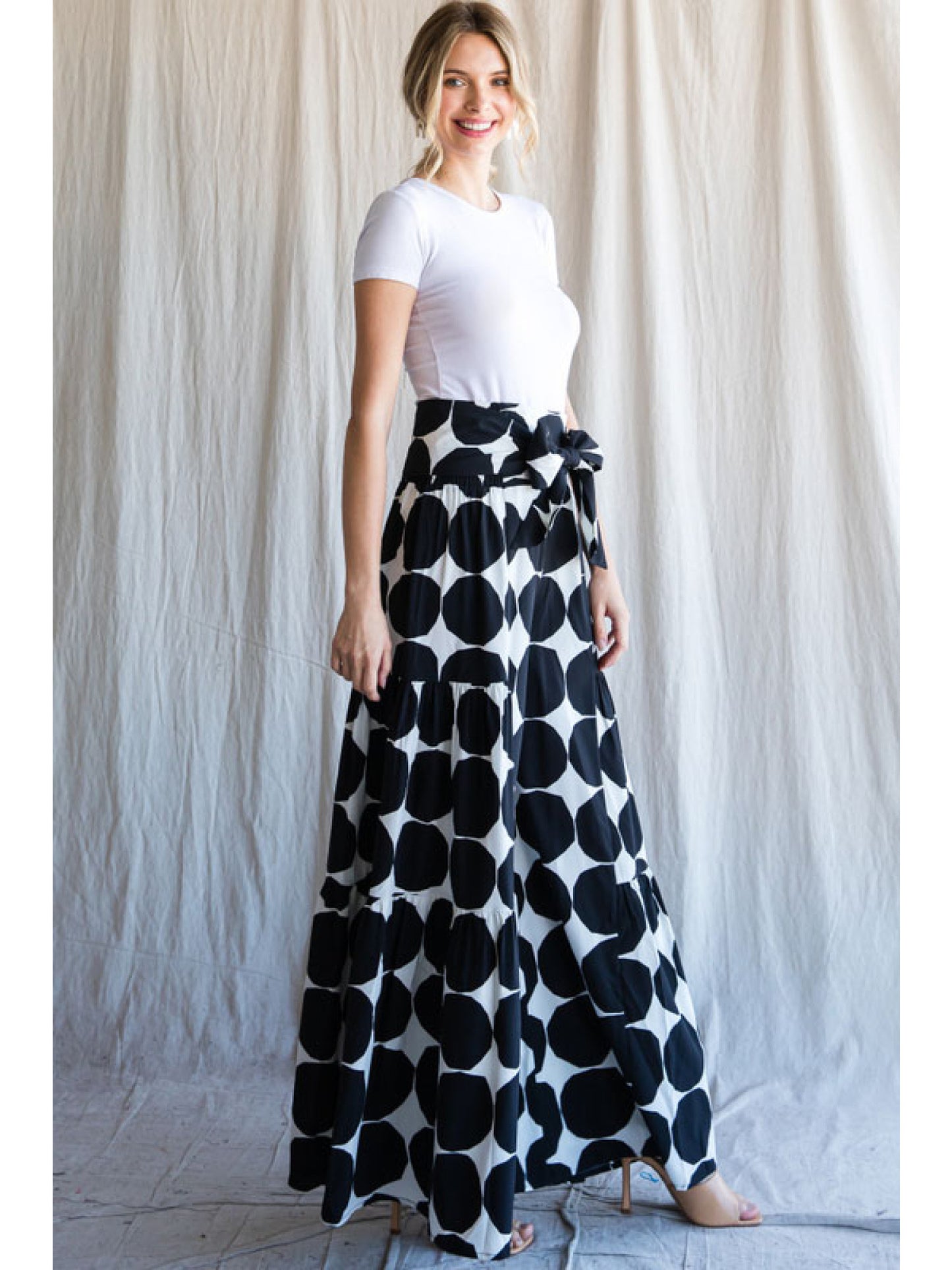 Black Polka Dot Palazzo Pants