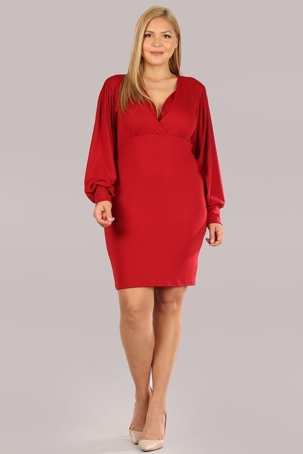 Crimson Power Play Dress