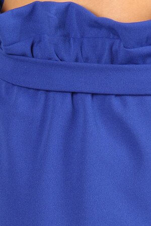 Solid Royal Blue Paper Bag Pants With Wide Legs