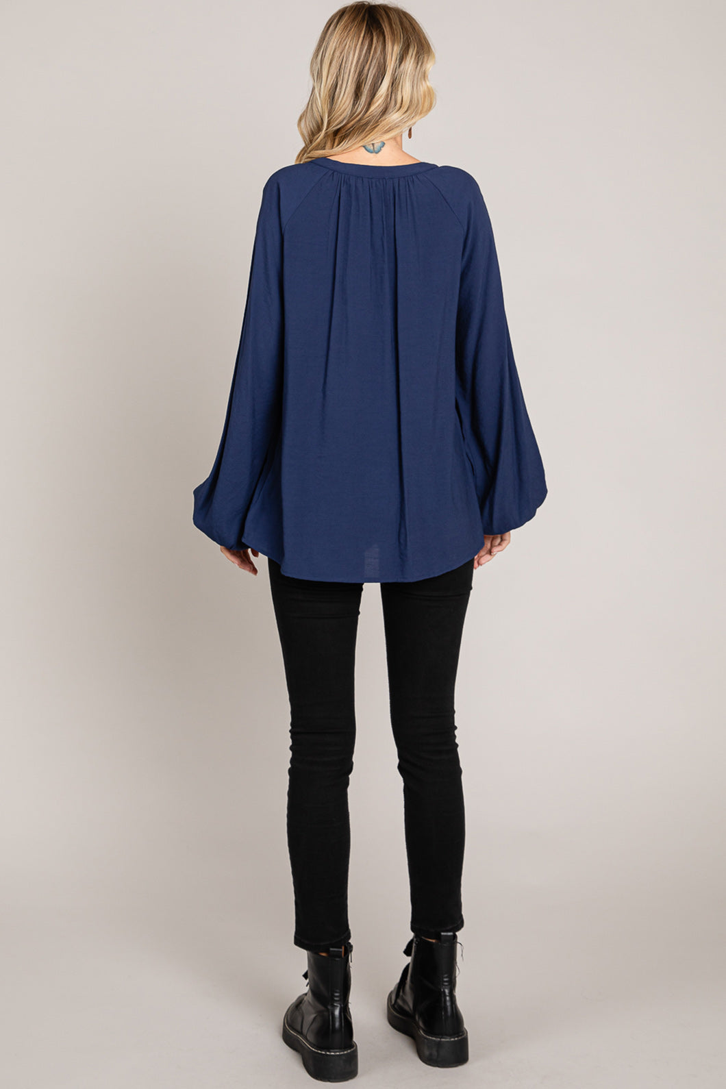 Embroidery Detailed Front Pullover Top