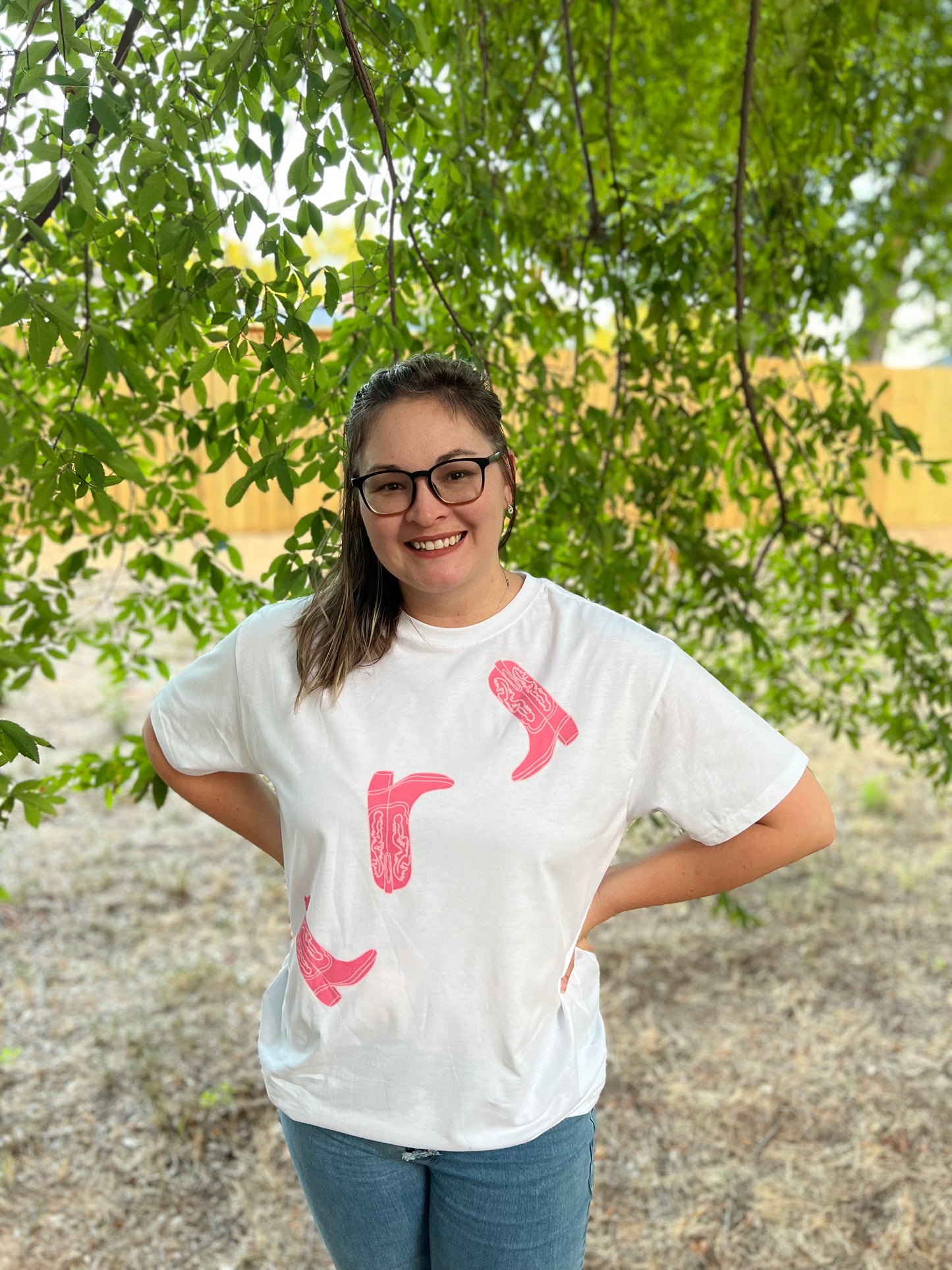Hot Pink Boots Graphic Tee