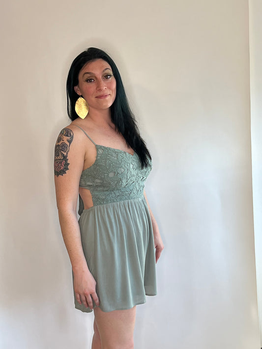 Boho Back-Tie Beauty Romper