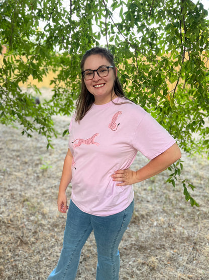 Pink Cheetah Graphic Tee