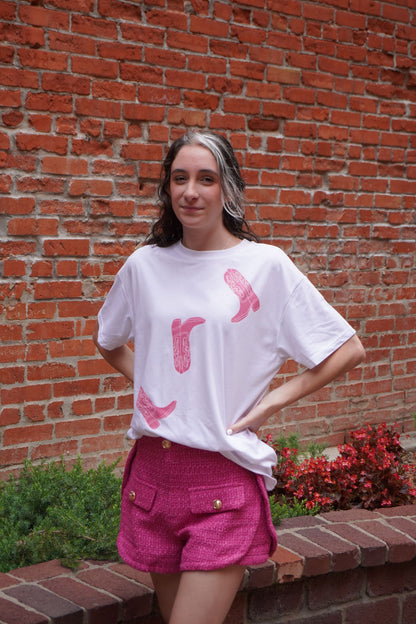 Hot Pink Boots Graphic Tee
