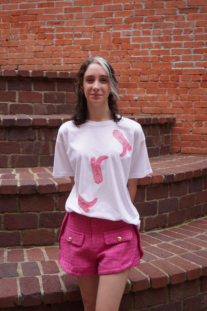 Hot Pink Boots Graphic Tee