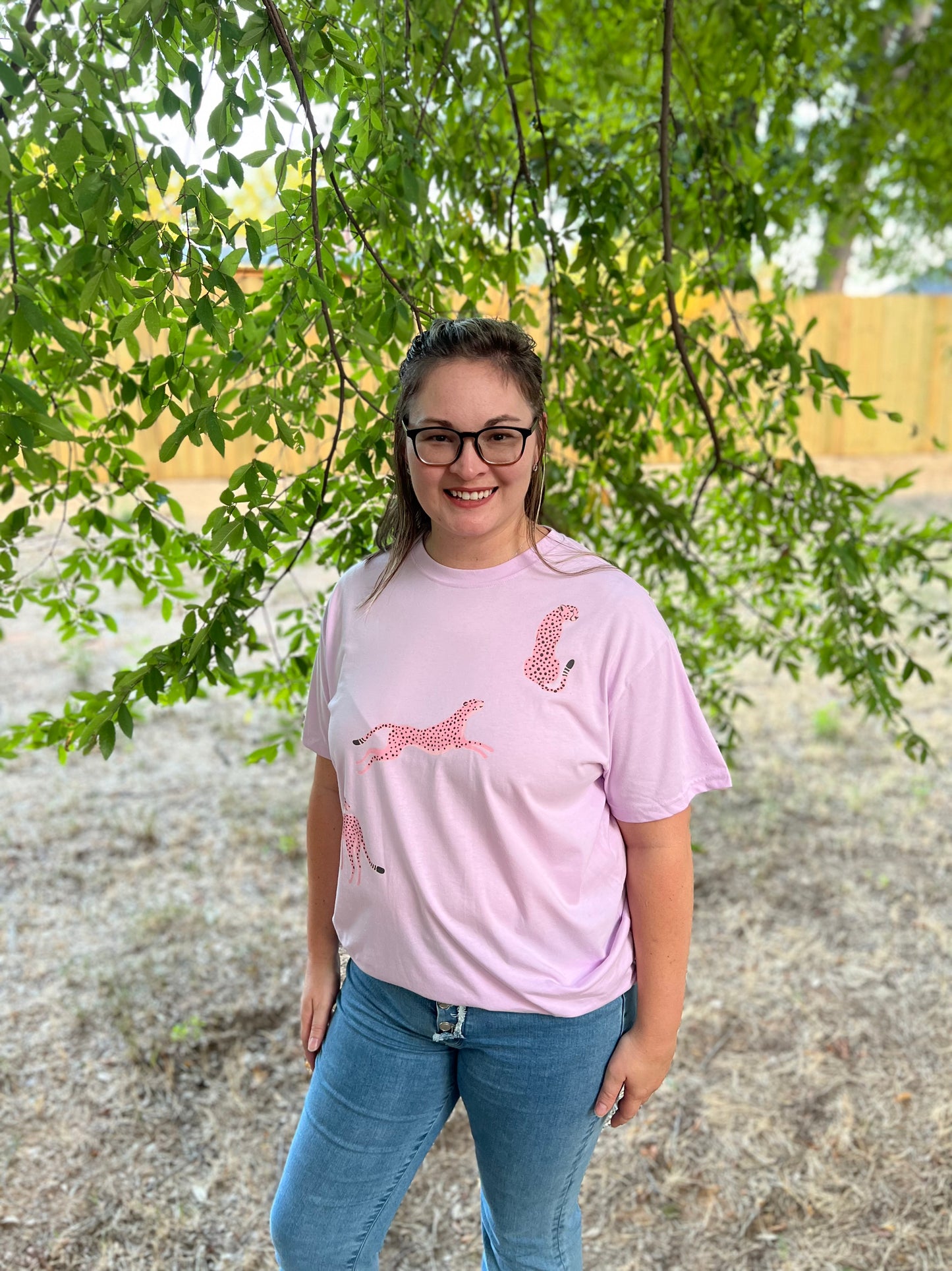 Pink Cheetah Graphic Tee