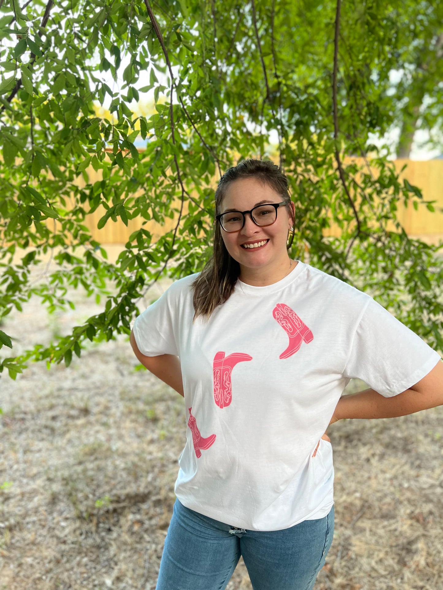 Hot Pink Boots Graphic Tee