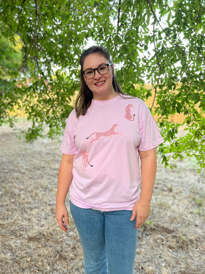 Pink Cheetah Graphic Tee