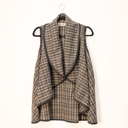 Autumn Avenue Plaid Drape Vest